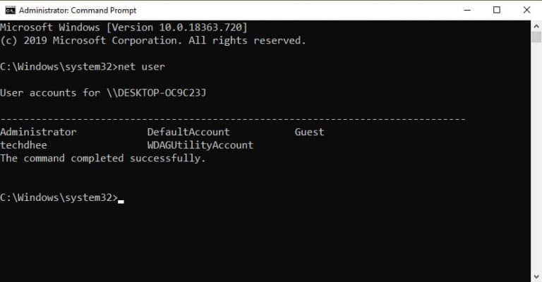 change local password windows 10 cmd