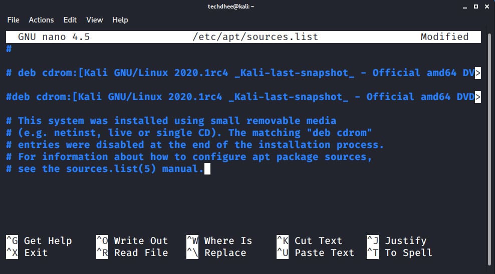 Kali Linux repo error