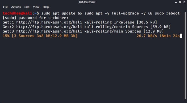 kali-linux-update | TECH DHEE