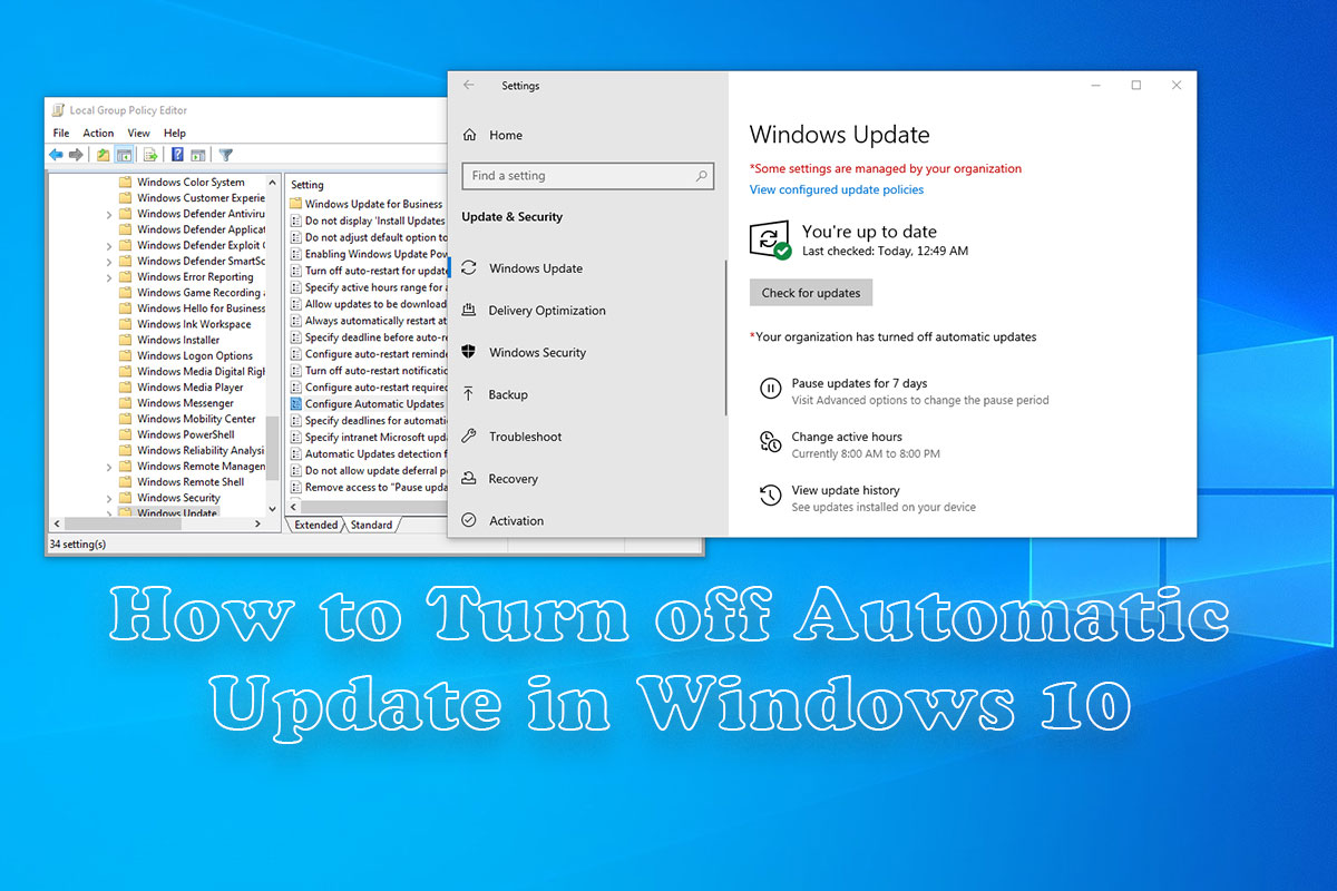 How to Turn off Automatic Update in Windows 10