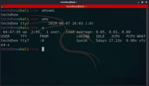 Basic Kali Linux Commands whoami