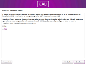 Install GRUB in Kali Linux