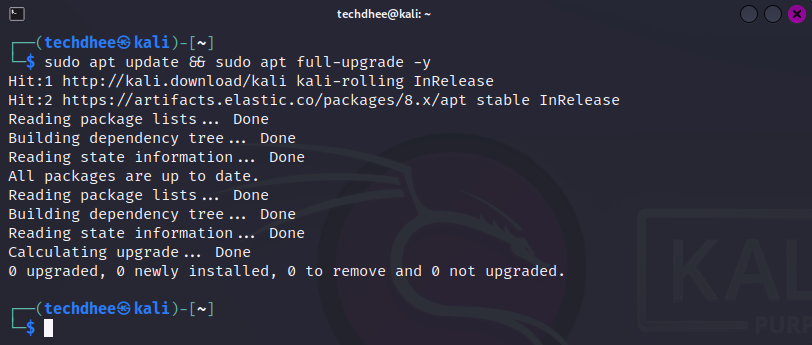 Update and Upgrade Kali Linux 2023.1